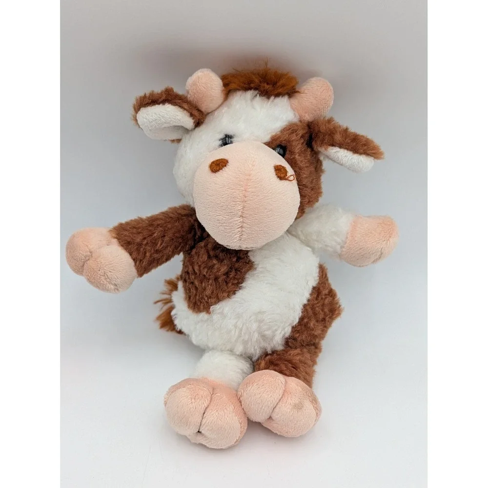 Rudolf Schaffer Cow Plush Brown White Spotted Stuffed Animal Farm